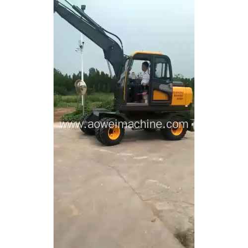 Construction Machinery Hydraulic Wheel Backhoe Excavator